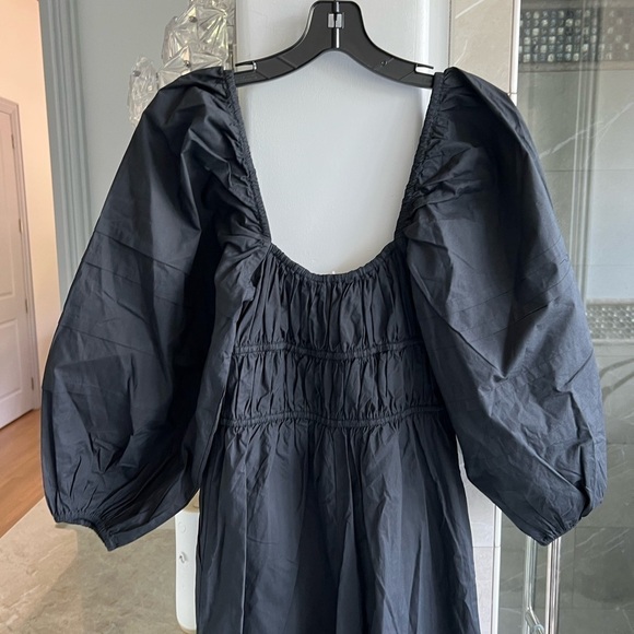 ULLA JOHNSON Amalie Balloon-Sleeve Jumpsuit: Black - Picture 7 of 10